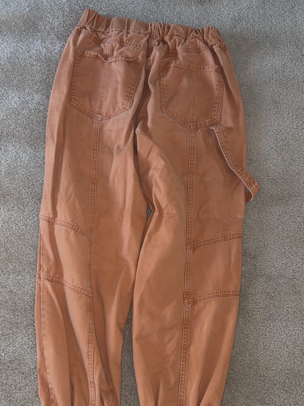 Women’s Orange Cuffed Cargo Pants